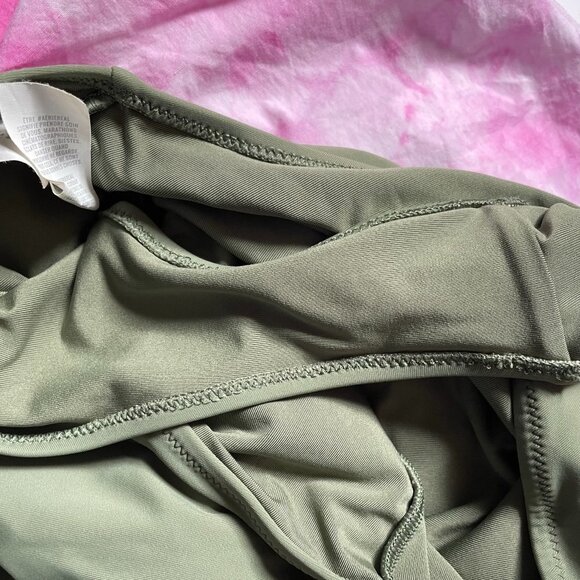 Aerie Wrap One Piece Swimsuit Bathing Suit Olive Green Sz Small - Picture 6 of 9